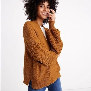 Madewell Bobble Sleeve Cardigan Sweater